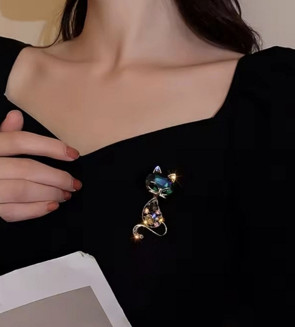 Брошка "Котик з зеленими очима" Сміла - фото 5