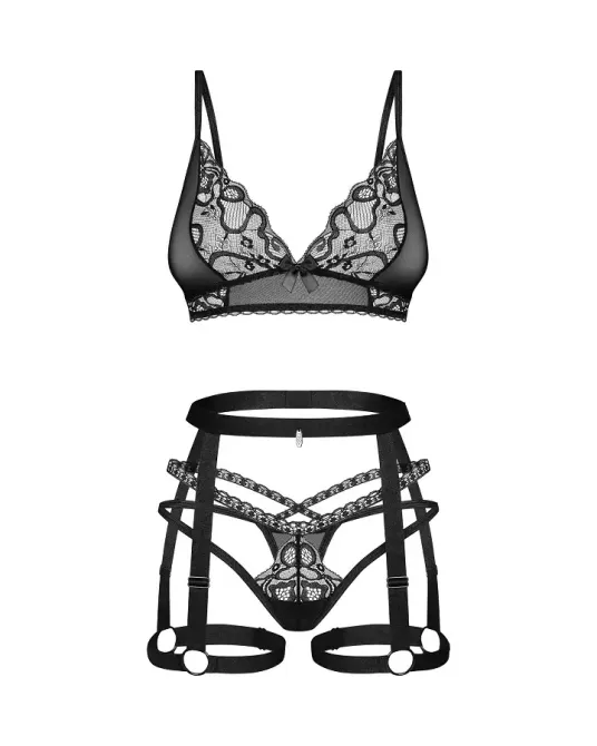 Комплект Obsessive Blomentis 3-pcs set XL/2XL Львів - фото 3