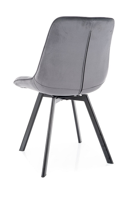 Стілець MONTI VELVET чорний каркас/сірий BL.14 Київ - фото 2