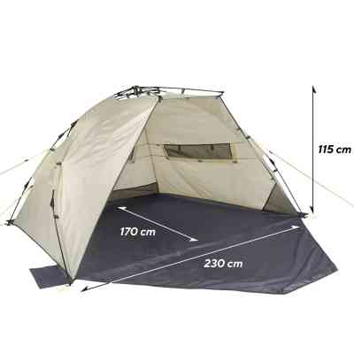 Палатка Uquip Speedy XL UV 50+ Sand/Grey (241007) (DAS303224) Винница