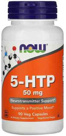 5-гідрокситриптофан Now Foods 5-HTP 50 мг 90 вег капсул Київ