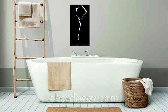 Декоративное настенное Панно «Женский Образ», Декор на стену 110*51 см, Черный Киев