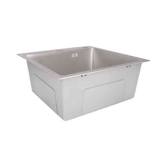 Кухонная мойка с нержавеющей стали Lidz H50*50G 3.0/0.8 мм Brush Grey (LDH5050GPVD3008) серая Киев