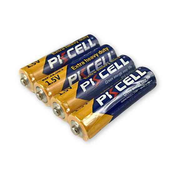 Комплект з 20 батарейок PKCELL Extra Heavy Duty AA R6P 1.5V по 4шт./плівка Київ