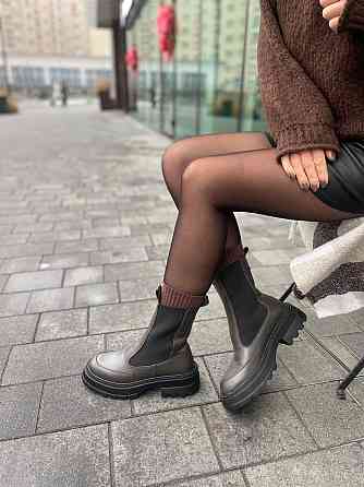 Без бренда Черевики жіночі KATI SHOES 314 коричневі (зима, шкіра натуральна) (5732) 40 Коломия