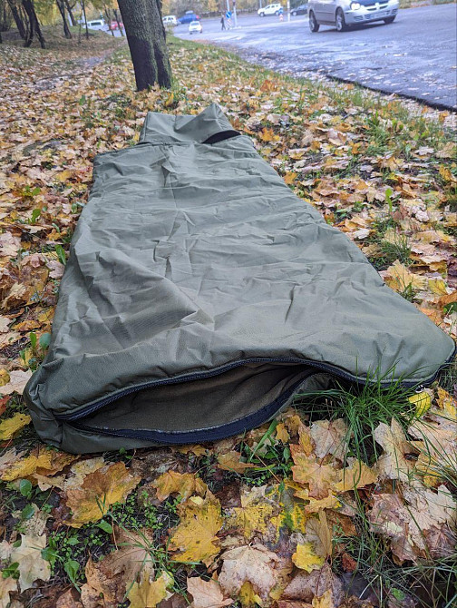 Спальний мішок-одеяло військовий зимовий Тактичний зимовий спальник для ЗСУ Армійський спальний мішо Дніпро - фото 4