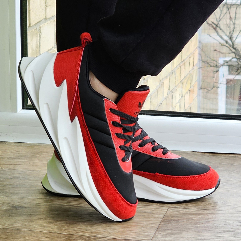 Кросівки Adidas $harks Червоні Чоловічі Адідас Чорні Акули (розміри: 41,42,43,44) Відео Огляд Дніпро - фото 9