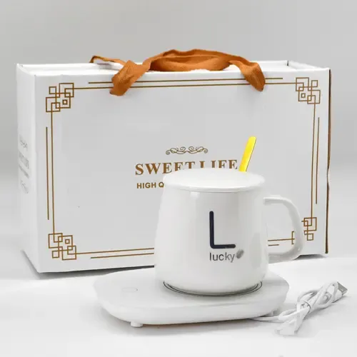 Белая Чашка на підставці з підігрівом Stenson YG01317 L 400мл Коломыя - изображение 1