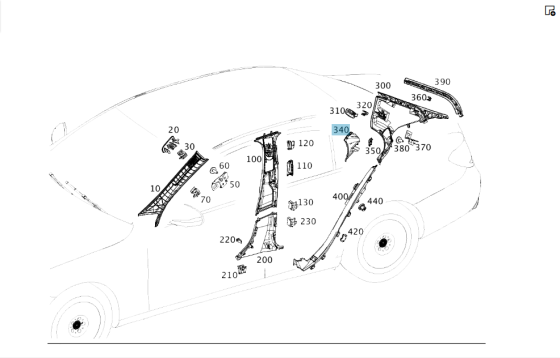 Mercedes-Benz  A2136924900 8T92 Накладка заднього лівого ременя безпеки бежева E-class W213 Одеса