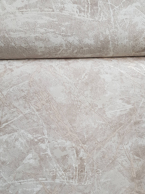 Обои виниловые на флизелине метровые Sintra Edelina под штукатурку под бетон структурные бежевые золотистые Киев - изображение 3