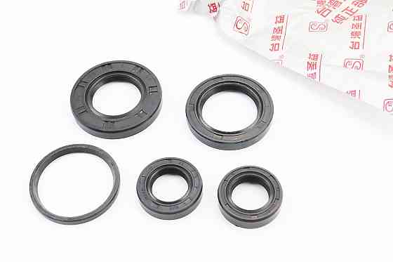 Сальники к-кт 5шт (17x27x6; 17x28x5,5; 24x43x6; 27x40x6; 34x39x3) двигуна, Suzuki AG50/V50 Київ