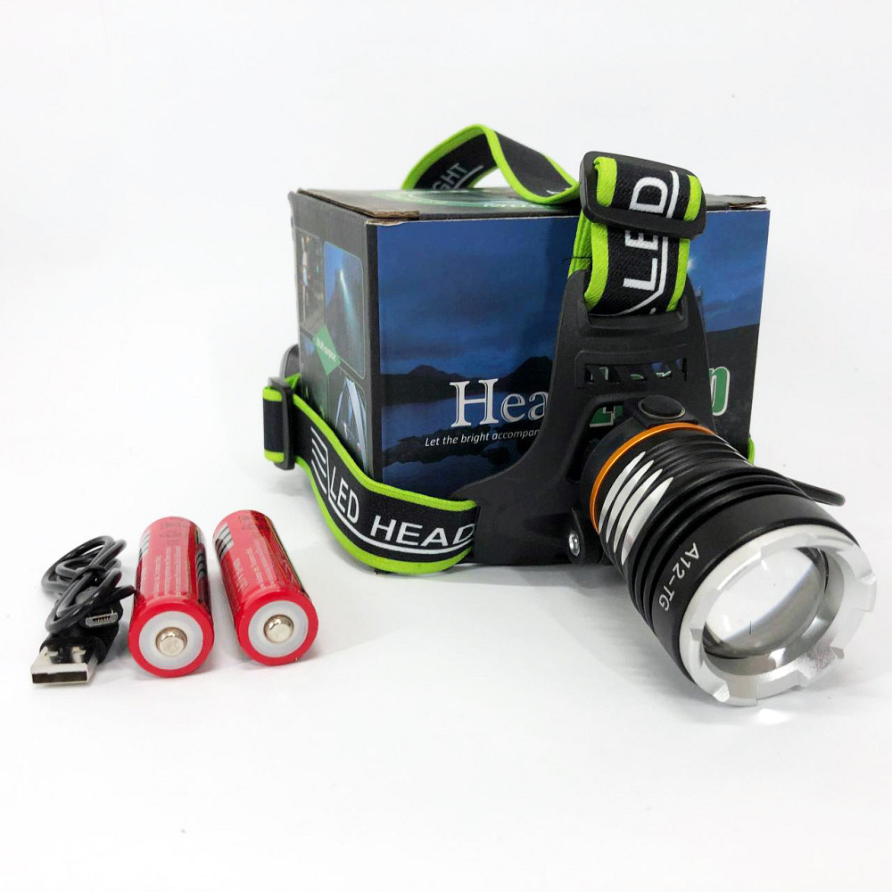 Фонарь на голову для бега PLD-A12-TG 2x18650, Мощный тактический фонарь светодиодный PY-43 Львов - изображение 6