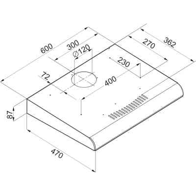 Вытяжка кухонная Hansa OSC6112WH Винница