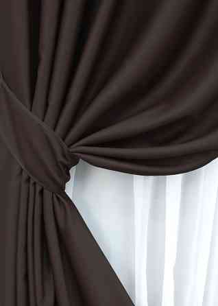 Комплект готовых штор VR-Textil Блэкаут Midnight № 1678ш Венге 150х290 см 2 шт (33-0562) Киев