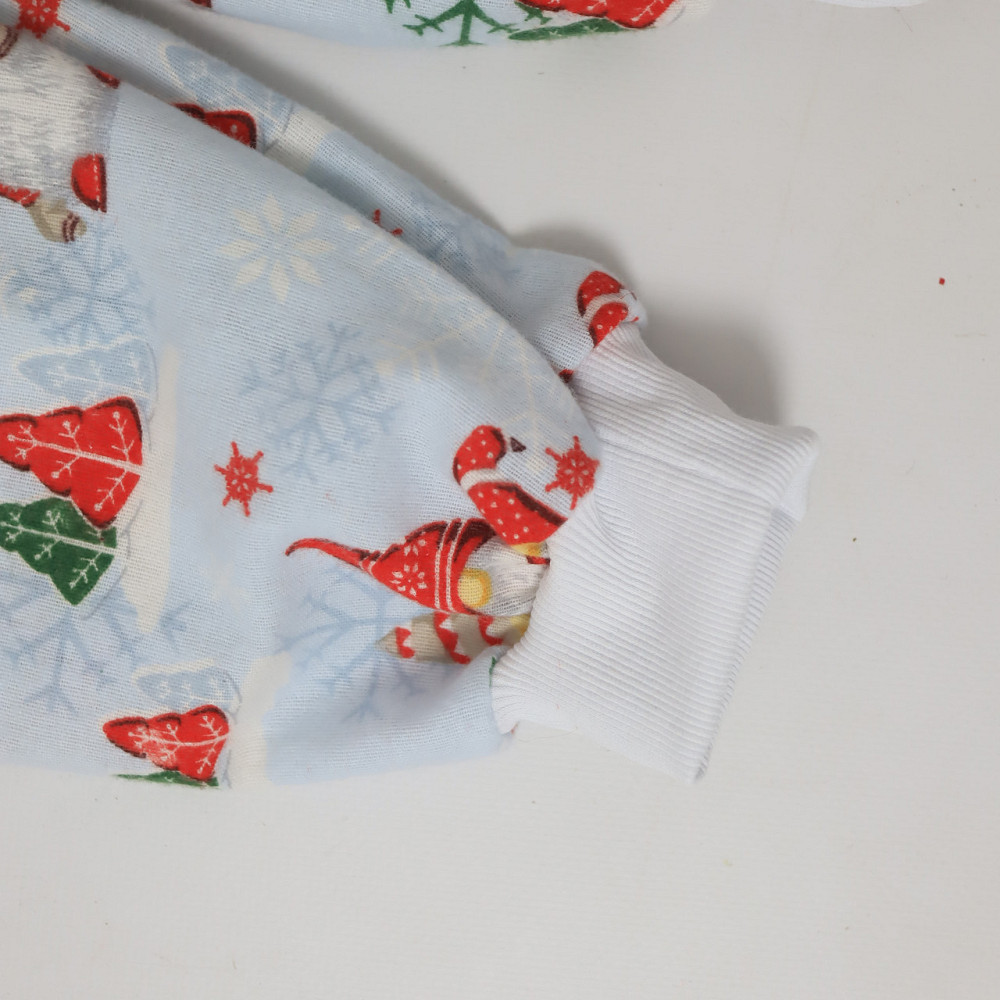 Хлопковая новогодняя детская пижама с гномами (свитшот + штаны) Каменец-Подольский - изображение 2