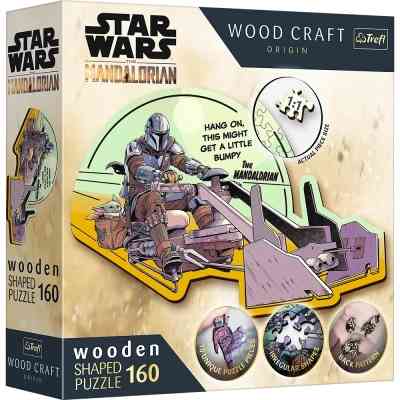 Пазл Trefl Wooden Star Wars Мандалорець - возз'єднайтеся 160 елементів (5900511201871) Вінниця