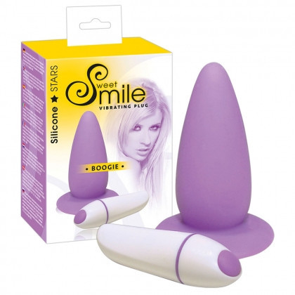 2 в 1 Анальна та вагінальна пробка вібратор Smile Silicone Butt Plug Boogie Німеччина Дніпро - фото 1