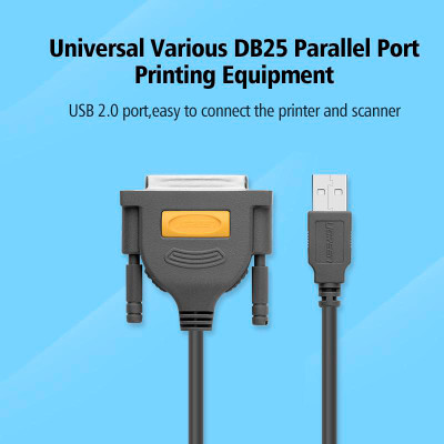 Кабель для принтера USB 2.0 to DB25 2.0m US167 black Ugreen (20224) Винница - изображение 10