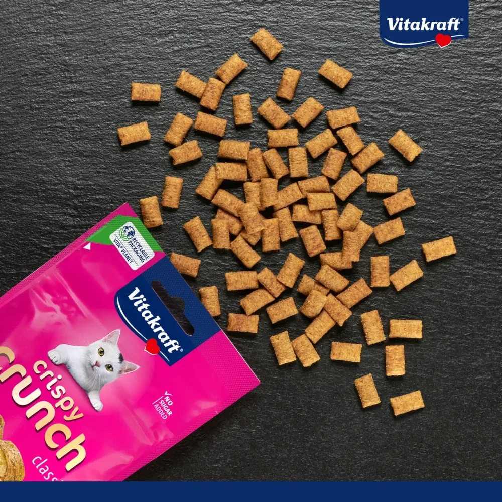 Хрустящие лакомства для кошек Витакрафт Vitakraft Crispy Crunch подушечки с кремовой начинкой с курицей, 60 г Винница - изображение 5