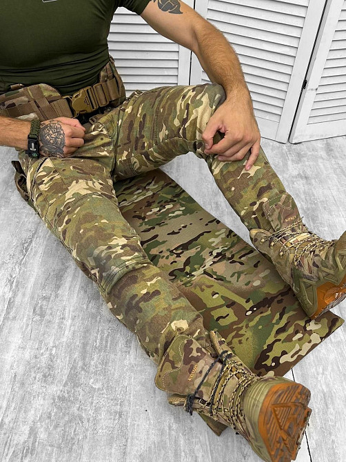 Сидушка потрійна каремат тактичний з кріпленням на РПС бронь і пояс складна коврик мультикам Одеса - фото 18