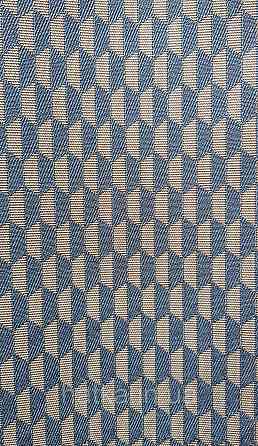 Шпалери вінілові на флізеліні AdaWall Omega1.06х10 геометрія 3д фігури роми смуги сині золотисті 23208-6 Київ