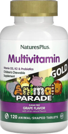 Вітаміни для дітей Nature's Plus Children's Chewable Multi-Vitamin 120 жув таб виноград Київ