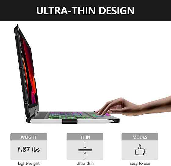 Фирменный защитный чехол AMZCASE с Bluetooth клавиатурой для iPad 10.2 (2019/20/21)/pro10.5(2017)/Air 3 10.5 Днепр