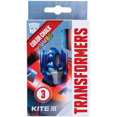 Крейда Kite кольорова Jumbo Transformers, 3 кольори (TF24-077) Вінниця - фото 1