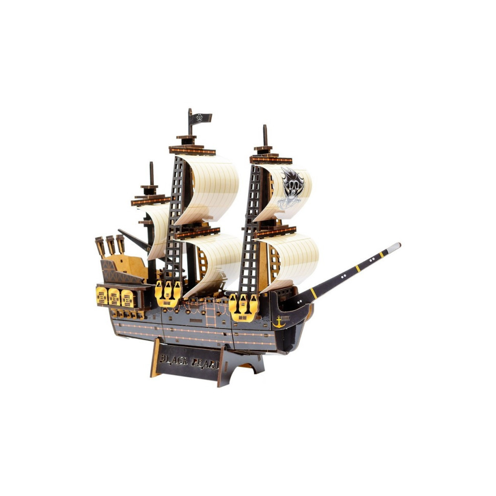 Дерев'яний 3D конструктор "Піратський корабель" Puz-00928, 196 деталей Вінниця - фото 6