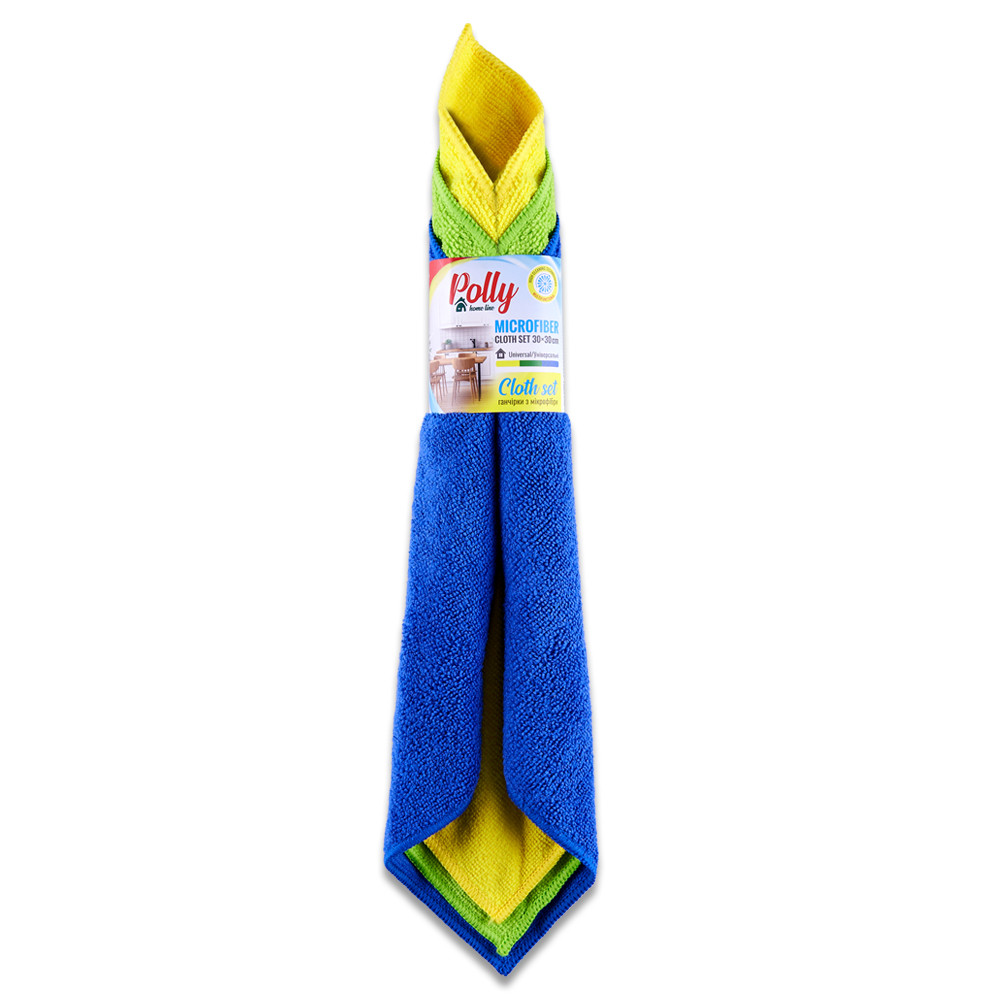 Набір ганчірок з мікрофібри Polly 30*30см 3шт Львів - фото 1