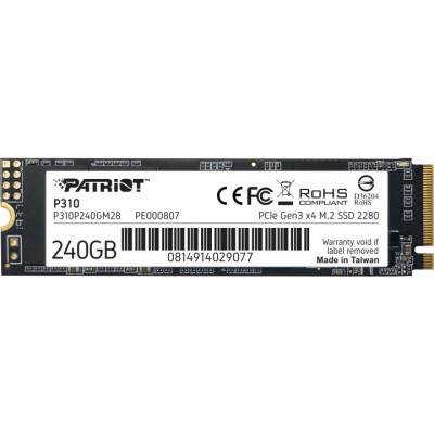 Накопитель SSD M.2 2280 240GB Patriot (P310P240GM28) Винница - изображение 1