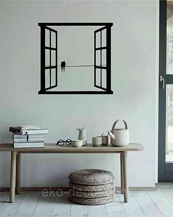 Декоративное настенное Панно «Птицы в окне» Декор на стену Киев