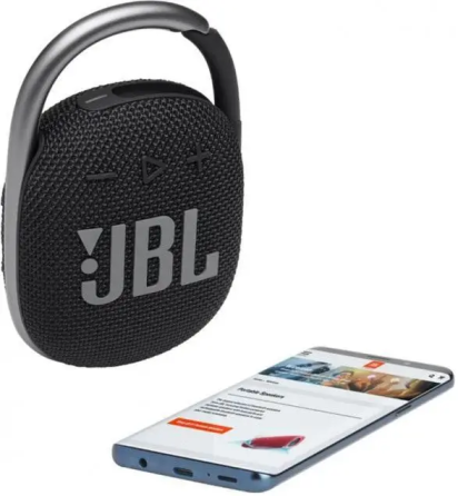 Портативна Bluetooth-колонка JBL Clip 4 Black, 5 Вт, IP67, до 10 годин, USB-C, з карабіном, чорна Київ