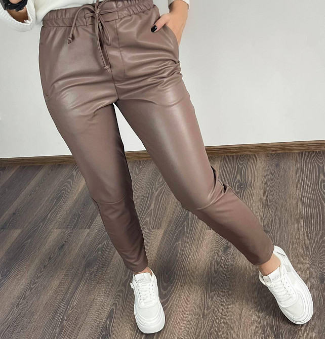 Теплі штани з екошкіри на хутрі "Richy" оптом | Батал Київ - фото 7