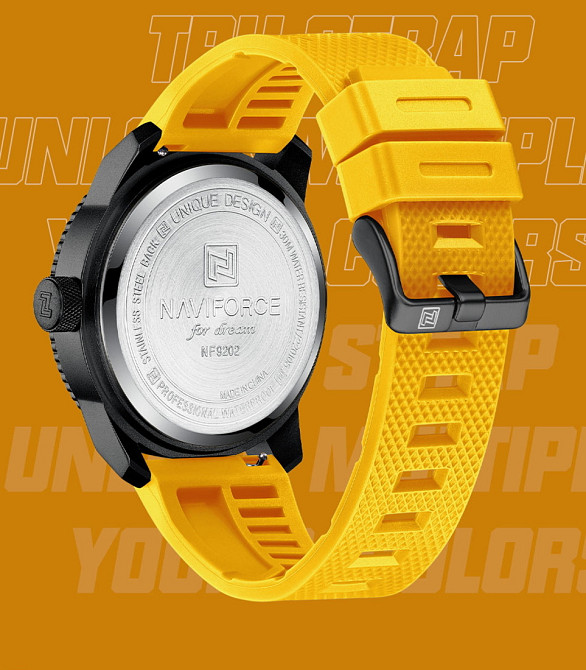 Годинник чоловічий наручний Naviforce Kvantum Black Steel (2 ремінці) Київ - фото 14