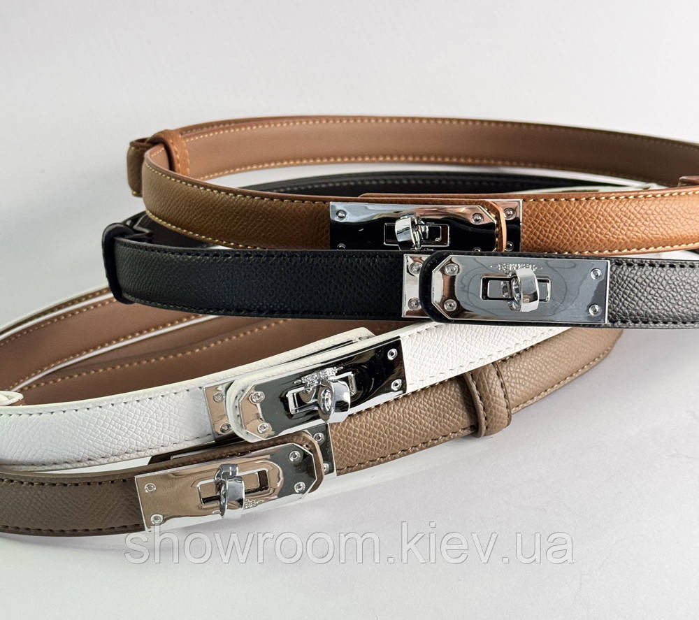 Жіночий ремінь шкіряний Hermes Гермес (280-2) тауп Київ - фото 10