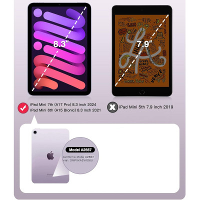 Чехол для планшета BeCover Tri Fold Hard BeCover Apple iPad Mini 7 2024 Purple (712455) Винница - изображение 9