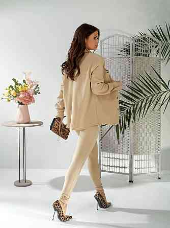 Женский стильный привлекательный костюм микро флис на дайвинге Бежевий, 46/48 Одесса