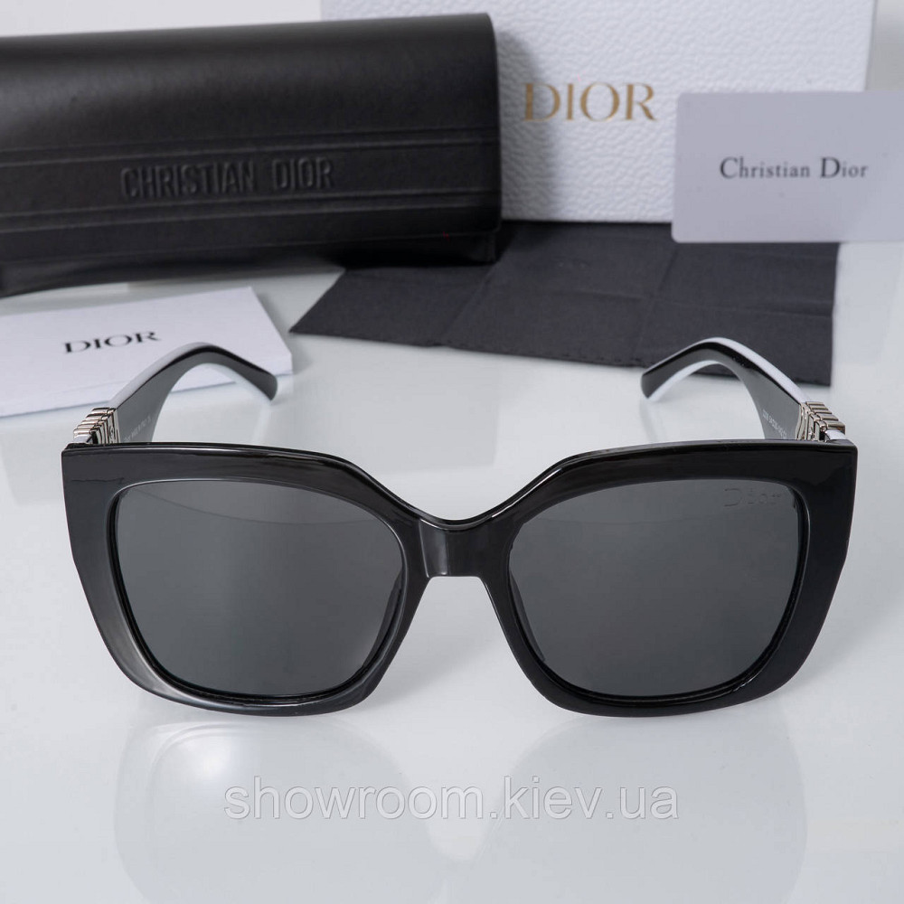 Сонцезахисні брендові жіночі окуляри Dior (0622) чорні Київ - фото 3