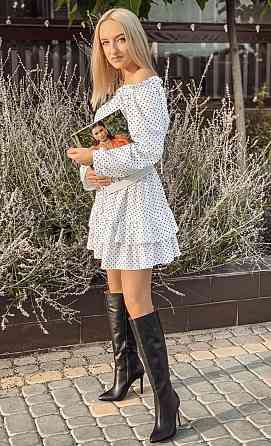 SANTINI Чоботи жіночі SANTINI чорні шкіра натуральна висота 35см каблук 9см обхват голени 34-36 Коломыя