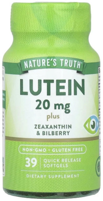 Лютеин плюс зеаксантин и черника Nature's Truth Lutein 39 гел капс Киев - изображение 1