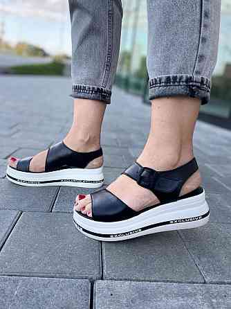 teona Босоніжки жіночі TEONA 123 чорні (літо, шкіра натуральна) (4104) Коломыя