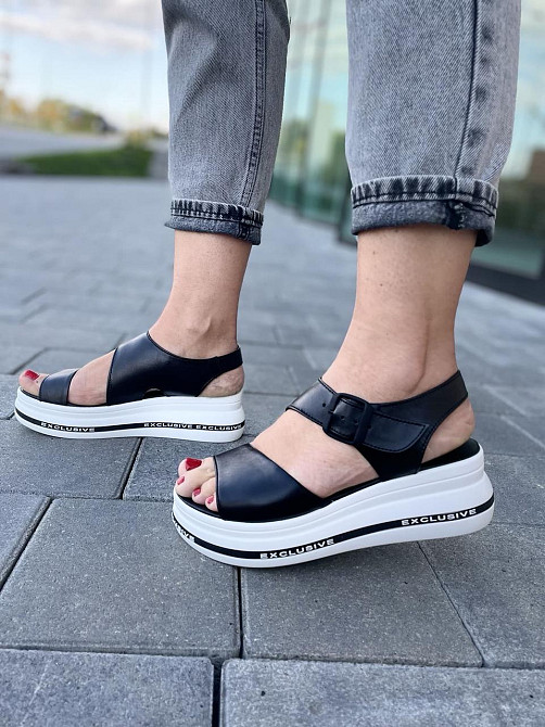 teona Босоніжки жіночі TEONA 123 чорні (літо, шкіра натуральна) (4104) Коломыя - изображение 5