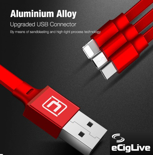 CAFELE 3 в 1 універсальний 120 см Кабель USB-microUSB + 8 Pin + Type C Original Київ - фото 5