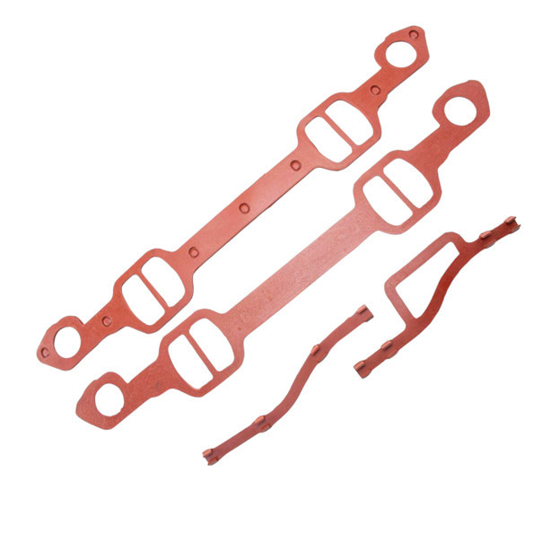 Прокладка коллектора ЗИЛ 130 (к-кт 4 шт) силикон красная впускного Мукачево - изображение 1