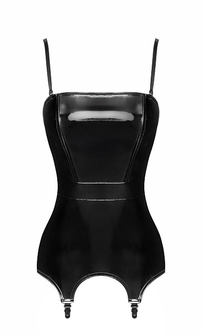 Корсет із підв'язками для панчіх Noir Handmade F381 Dominae Venom PVC corset-belt XXL Sex Aura Київ - фото 6