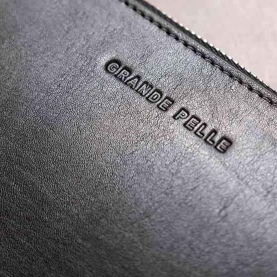 Кожаный женский кошелек на молнии GRANDE PELLE 11562 Черный Киев