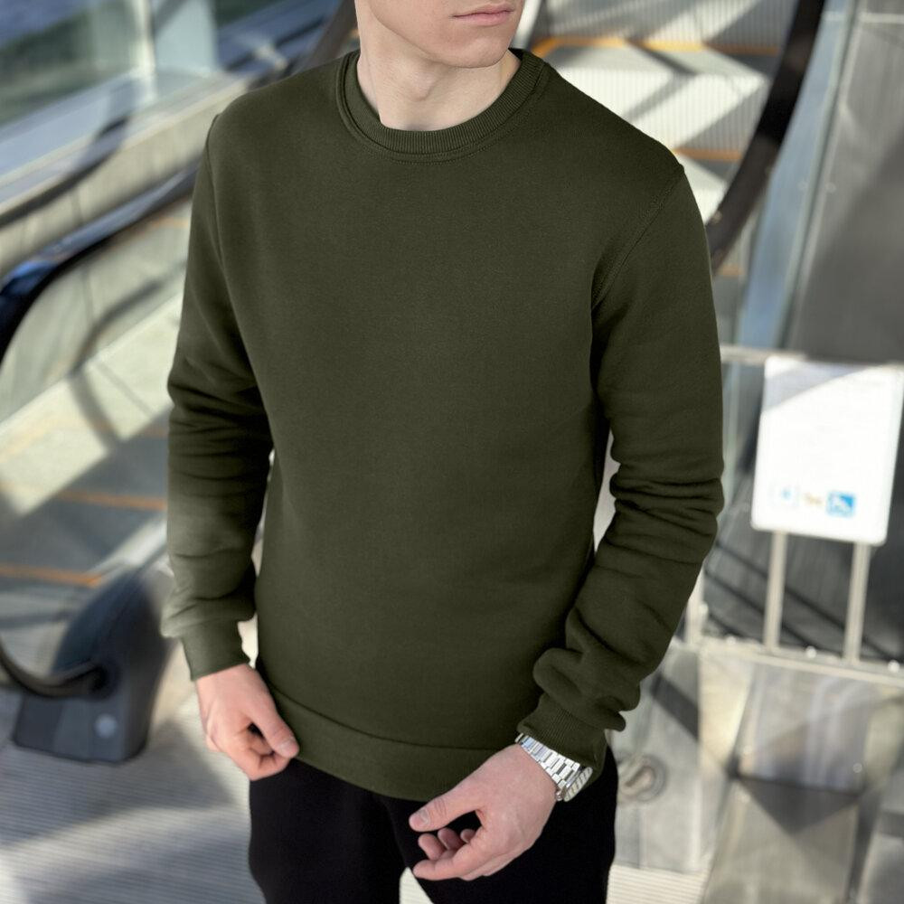 Світшот чоловічий зимовий темний хакі Pobedov 007 ЗИМА Київ - фото 1