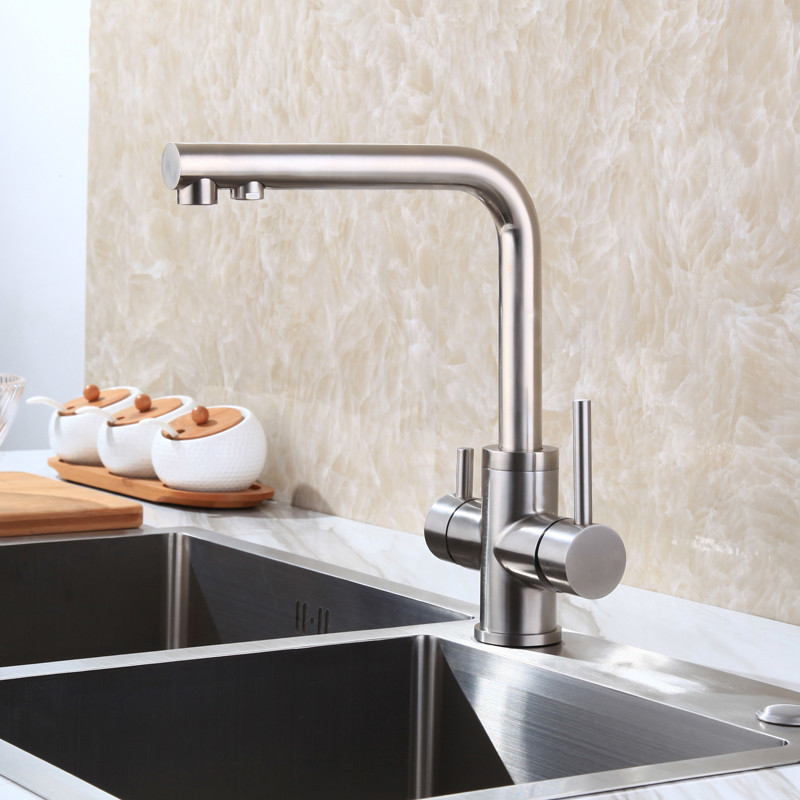 Кухонний змішувач на дві води хром Mixxus PREMIUM Hans 021 латунь/хром (MI1666) Чернівці - фото 3