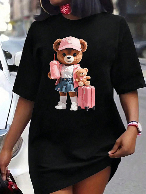 Футболка жіноча з принтом  48 Чорний 2664087716 Дніпро - фото 1